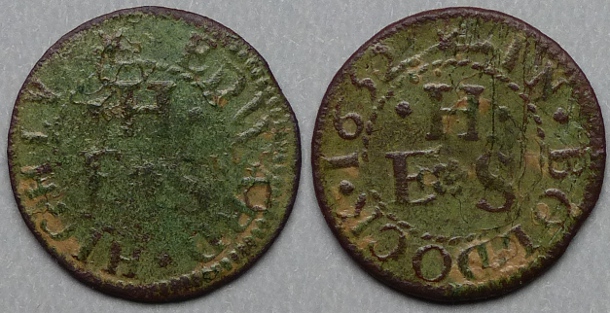 Baldock, Edward Highly 1652 farthing N2100